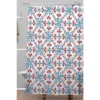 Alison Janssen Peonies Shower Curtain Red/Blue - Deny Designs