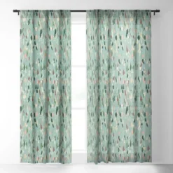 Holli Zollinger ZARAH TERRAZZO Single Panel Sheer Window Curtain - Deny Designs
