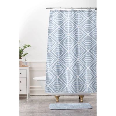 Emmie K Spring Bloom Dot Pale Shower Curtain Blue - Deny Designs - Image 2