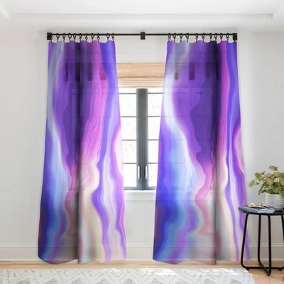 Marta Barragan Camarasa Lilac Luminous Strokes Single Panel Sheer Window Curtain - Deny Designs - Image 6