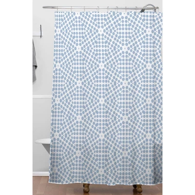 Emmie K Spring Bloom Dot Pale Shower Curtain Blue - Deny Designs