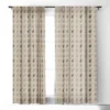 Iveta Abolina Peace Hands Tan 64" X 50" Single Panel Room Darkening Window Curtain - Deny Designs