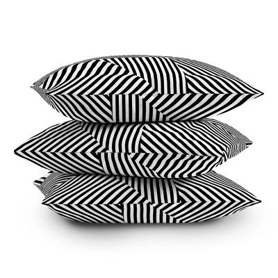 18"x18" Three Of The Possessed Dazzle New York Square Throw Pillow Black/White - Deny Designs - Image 2