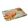 Oranges Flowers Rain Summer Floral Memory Foam Bath Mat - Deny Designs