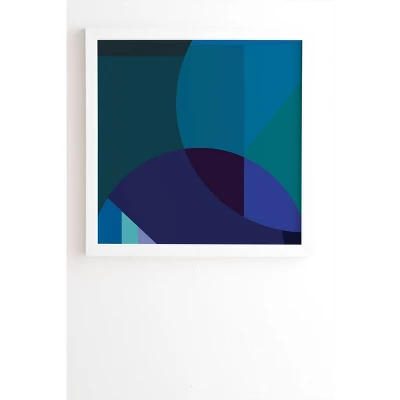Abstract By Brije Coastal Nights Framed Wall Canvas White/Blue - Deny Designs - Image 5