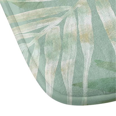 Palms Overlay Memory Foam Bath Mat Green - Deny Designs - Image 2