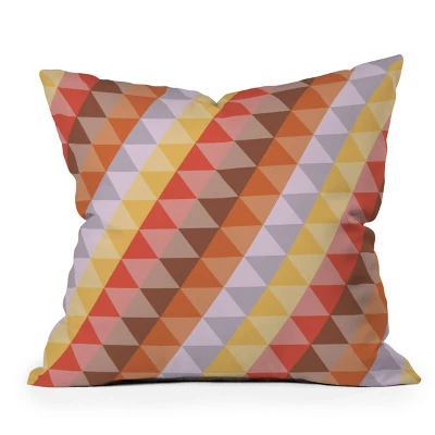 Sewzinski Desert Diamonds Outdoor Throw Pillow Orange - Deny Designs - Image 3