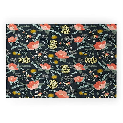 Heather Dutton Poppy Meadow Midnight Looped Vinyl Welcome Mat - Society6 - Image 6