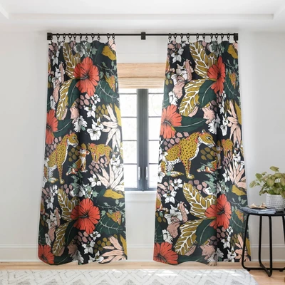 Marta Barragan Camarasa Animal Print Dark Jungle Single Panel Sheer Window Curtain - Deny Designs - Image 6