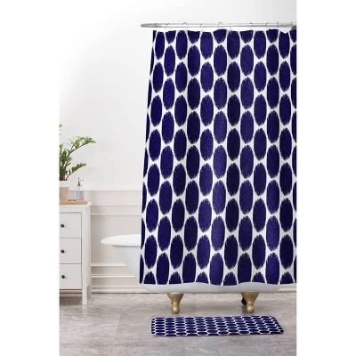 Natalie Baca Ikat Ovals Memory Foam Bath Mat Blue - Deny Designs - Image 2