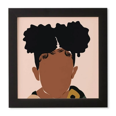 Domonique Brown Two Puffs Framed Wall Art Black - Deny Designs - Image 3