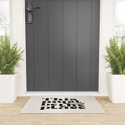 DirtyAngelFace This Must Be The Place Looped Vinyl Welcome Mat - Society6