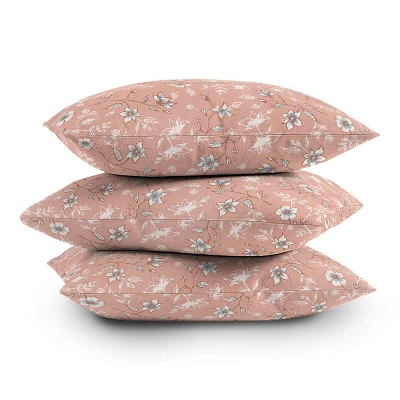 16"x16" Wagner Campelo Villandry Floral Square Throw Pillow Pink - Deny Designs - Image 3