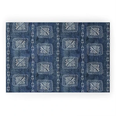 Schatzi Brown Mudcloth 3 Denim Looped Vinyl Welcome Mat - Society6 - Image 6