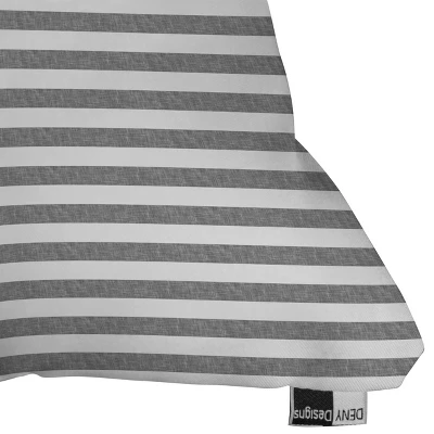 16"x16" Little Arrow Design Co. Striped Square Throw Pillow Gray - Deny Designs - Image 2