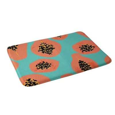 Erika Stallworth Papaya Sky Tropical Fruit Heavy Memory Foam Bath Mat - Deny Designs