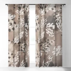 Marta Barragan Camarasa Modern Animal Print 75 Single Panel Sheer Window Curtain - Deny Designs