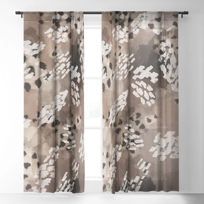 Marta Barragan Camarasa Modern Animal Print 75 Single Panel Sheer Window Curtain - Deny Designs
