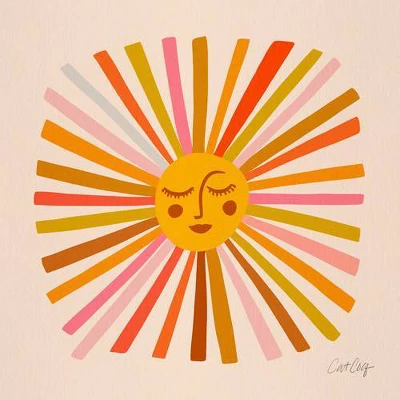 Cat Coquillette Sunshine Retro Ochre Palette Shower Curtain Yellow - Deny Designs - Image 2