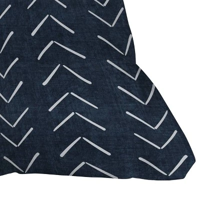 Becky Bailey Mud Cloth Big Arrows Square Throw Pillow Navy Blue - Deny Designs - Image 2