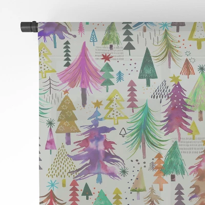 Ninola Design Christmas Trees Simply Modern Single Panel Sheer Window Curtain - Deny Designs - Image 3