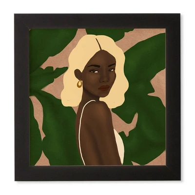 12" X 12" Nawaalillustrations Blonde Framed Wall Art Black - Deny Designs - Image 3