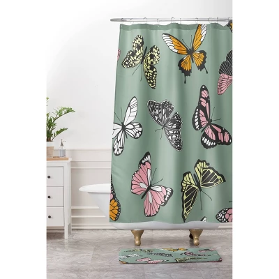 Emanuela Carratoni Wild Butterflies Memory Foam Bath Mat - Deny Designs - Image 3