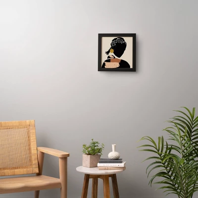 Domonique Brown Black Hair No. 12 Framed Wall Art Black - Deny Designs - Image 4