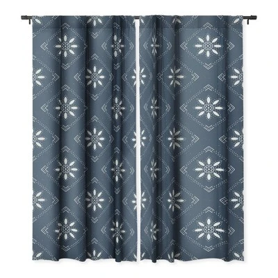 CoastL Studio Scandinavian Classic Blue 84" X 50" Single Panel Blackout Window Curtain - Deny Designs - Image 2