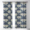 Heater Dutton La Maison Des Papillons Midnight Single Panel Sheer Window Curtain - Deny Designs