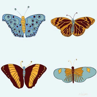 Elisa Bell Fall Butterflies Shower Curtain Blue - Deny Designs - Image 2