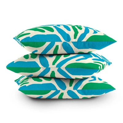 16"x16" Chuck Gonzales Coral Square Throw Pillow Green - Deny Designs - Image 3