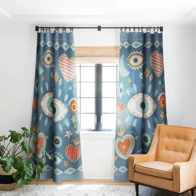 Carey Copeland Written In The Stars Milagros 84" X 50" Single Panel Blackout Window Curtain - Deny Designs - Image 4