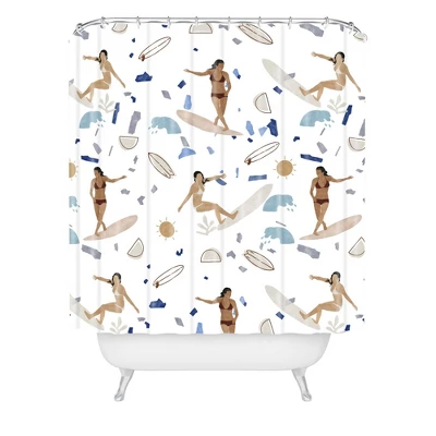 Marta Barragan Camarasa Surfing The Terrazzo Sea Shower Curtain - Deny Designs - Image 3