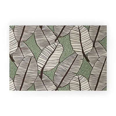 Alisa Galitsyna Tropical Banana Leaves Pattern Welcome Mat - Society6 - Image 5