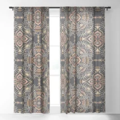Pimlada Phuapradit Kaasni Gray Single Panel Sheer Window Curtain - Deny Designs
