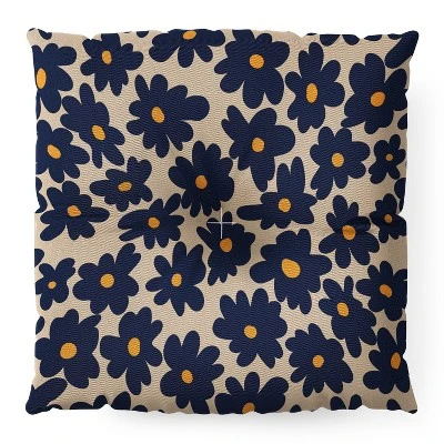 Miho Mini Floral Garden 2 Square Floor Pillow - Deny Desings