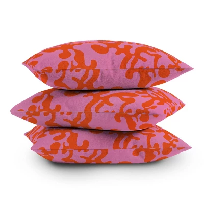 16"x16" Camilla Foss Shapes Square Throw Pillow Pink - Deny Designs - Image 3