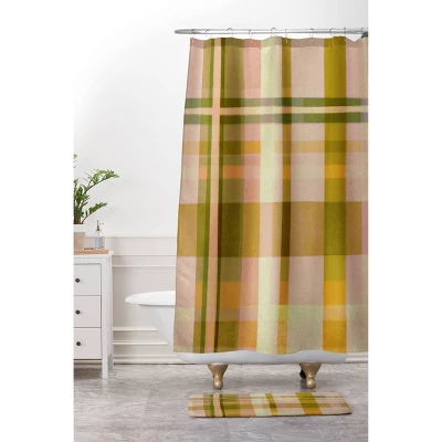 Alisa Galitsyna Colorful Plaid I Bath Mat Pink - Deny Designs