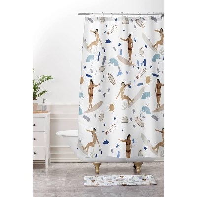 Marta Barragan Camarasa Surfing The Terrazzo Sea Shower Curtain - Deny Designs - Image 2