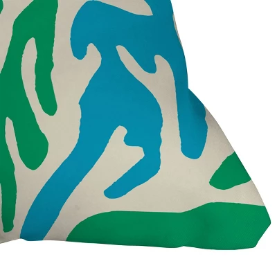 16"x16" Chuck Gonzales Coral Square Throw Pillow Green - Deny Designs - Image 2