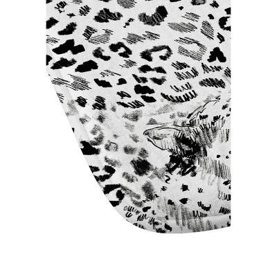 Pattern State Cheetah Sketch Memory Foam Bath Mat Black/White - Deny Designs