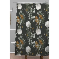 Iveta Abolina Helaine Night Shower Curtain Black - Deny Designs