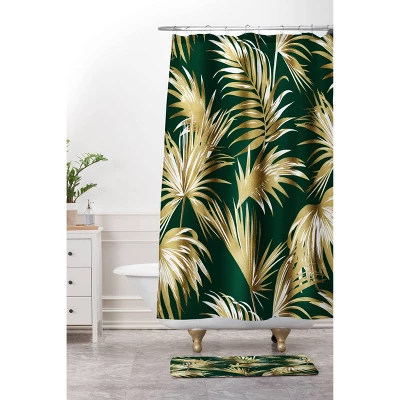 Marta Barragan Camarasa Golden Palms Bath Mat Golden - Deny Designs