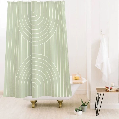 Colour Poems Arch Symmetry IX Shower Curtain Gray - Deny Designs - Image 2