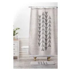 Holli Zollinger Tri Arrow Bath Rugs And Mats Gray 24" X 36" - Deny Designs