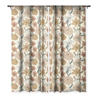 Emanuela Carratoni Spring Floral Mood Single Panel Sheer Window Curtain - Deny Designs - Image 2