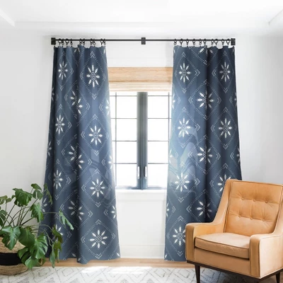CoastL Studio Scandinavian Classic Blue 84" X 50" Single Panel Blackout Window Curtain - Deny Designs - Image 4