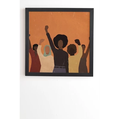 Nawaalillustrations Power To The People Framed Wall Art Black - Deny Designs - Image 5