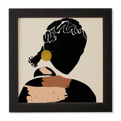Domonique Brown Black Hair No. 12 Framed Wall Art Black - Deny Designs - Image 3